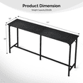 thumbnail image 3 of Tcbosik Long Bar Table with Metal Frame, 71" Counter Bar Height Table, Rectangular Dining Table, Console Table for Kitchen, Entryway, Living Room, Black, 3 of 5