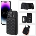 thumbnail image 5 of Case for iPhone 13 Pro 6.1", Detachable Crossbody Strap Wallet Case with Card Slots, Stand Ring Flip PU Leather Protective Cover Lanyard for Women for iPhone 13 Pro, Black, 5 of 8
