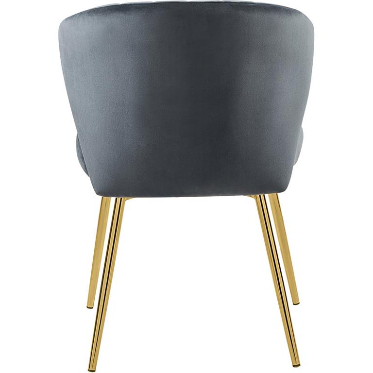 Fabric Dining Chair/Gold Legs, Cream Velvet, Set Of, 43 OFF