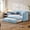 Light Blue, variant on Harper & Bright Designs Velvet Upholstered Daybed with Trundle, Wooden Twin Size Daybed Frame, Tufted Sofa Bed Daybed for Bedroom Living Room, Light Blue