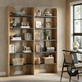 thumbnail image 4 of Tribesigns 5-Tier Farmhouse Bookshelf, 70.87-Inch Tall Double Wide Bookcase with Open Shelves, 4 of 7