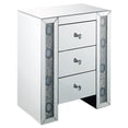 thumbnail image 1 of ACME Sonia 3 Drawer Mirrored Nightstand, 1 of 7