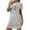 Gray, variant on WREESH Womens Nightgowns Short Sleeve Heart Printed Sleepshirts Cute Night Shirts Soft Pajama Sleepwear Black