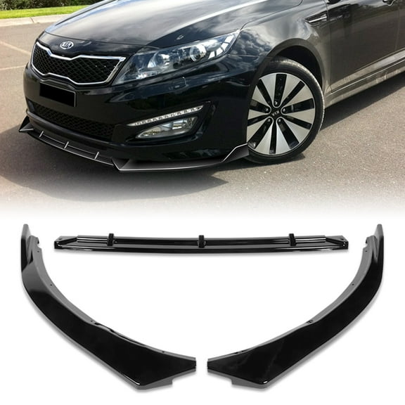 Stay Tuned Performance For 11-13 Kia Optima STP-Style Painted Black Front Bumper Splitter Spoiler Lip