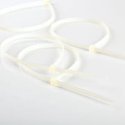 100 PCS 15 inch Zip Ties Nylon 40 lbs Strap Cable Wire Tires - White