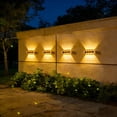 thumbnail image 4 of Solar Wall Lights Outdoor Waterproof LED Garden Fence Light for Patio Yard Gate Pathways Warm White Up Down Lighting Decorative Landscape, 4 of 6
