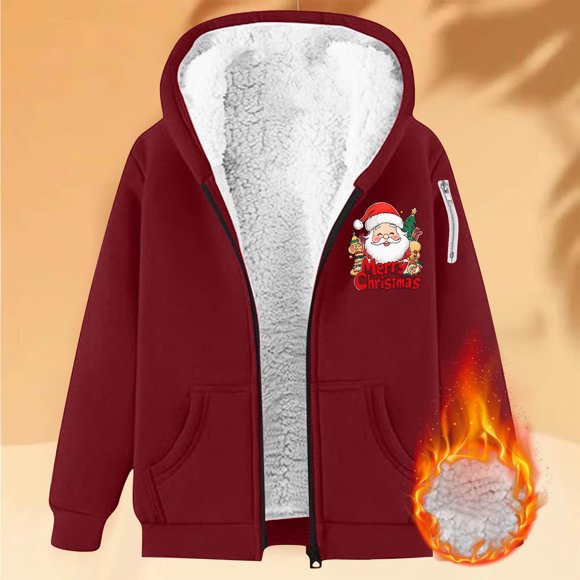 Sudadera informal con capucha y manga larga para mujer, estilo navideño, de gran tamaño, color liso, con cremallera, capucha y forro polar grueso, chaqueta de manga larga con hombros descubiertos, blu