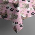 thumbnail image 4 of French Bulldog Cute Bone Paw Print Rectangle Tablecloth 60"x102",Waterproof Polyester Rectangle Table Cloth, Wipeable Spillproof Polyester Tablecloth for Dining, Camping, Indoor and Outdoor, 4 of 6