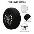 thumbnail image 4 of Gaeub Creative Transport 14-17in Tire Cover, Spare Tire Cover, for Camper Caravan, Trailer, Car, Truck, SUV, Jeep - 16 inch, 4 of 9