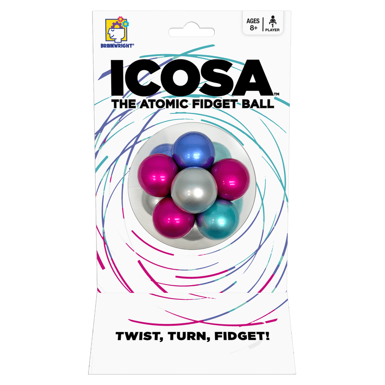 Brainwright Icosa Ice, Atomic Fidget Ball Puzzle Toy, Ages 8+