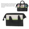 thumbnail image 3 of Tool Bag Organizer Portable 600D Polyester Wear  Wide Mouth Electrician Hardware Tote With  Reflective Strip Pockets Large Capacity Heavy Duty, 3 of 8