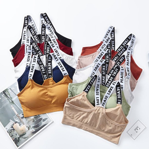 Girls Training Bra Wireless Thin Cup Bra Fashion Comfortable Teenage Underwear 8-15years8Onesize He Qiyong unisex