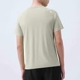 thumbnail image 6 of Summer Comfort Colors Tshirt For Men Crew Neck Solid-Color Casual Outdoor Climbing Running Reflective Wear Short Sleeve for Men Beach Summer Wedding Shirt - Beige∣XL, 6 of 7
