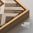 thumbnail image 4 of PixonSign Framed Wall Art Western Decor Geometric Polygon Wood Panel Pattern Abstract Wood Panels Woodblock Modern Art Farmhouse Multicolor Nordic Canvas Prints for Home Decor -, 4 of 5