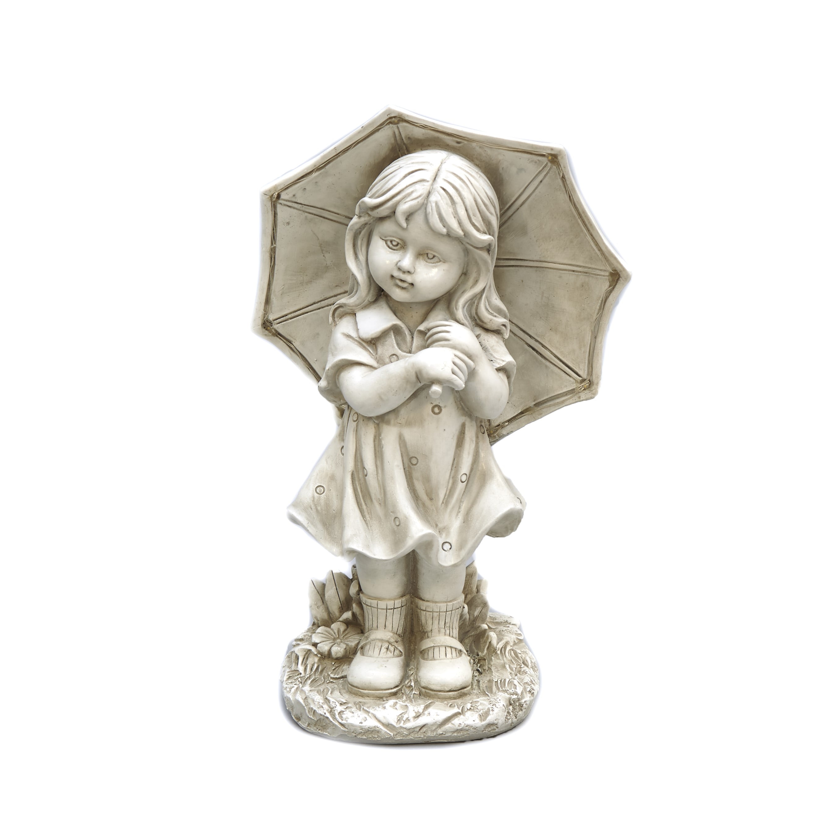 Decorative Figurine Statue Pretty Girls Under Umbrella for Girls Children 
