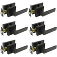 thumbnail image 1 of Square Privacy Door Levers Keyless Chrome Door Handle Indoor Door Handles Interior Bed/Bath Door Lever Handleset Reversible for Left Right Sided Doors, 1 of 6