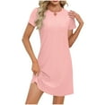 thumbnail image 3 of Young Adult Dresses Women's Fashion Casual Solid Color Pocket Summer Sleeveless Round-Neck Dress S-2XL Gift for Her, 3 of 9