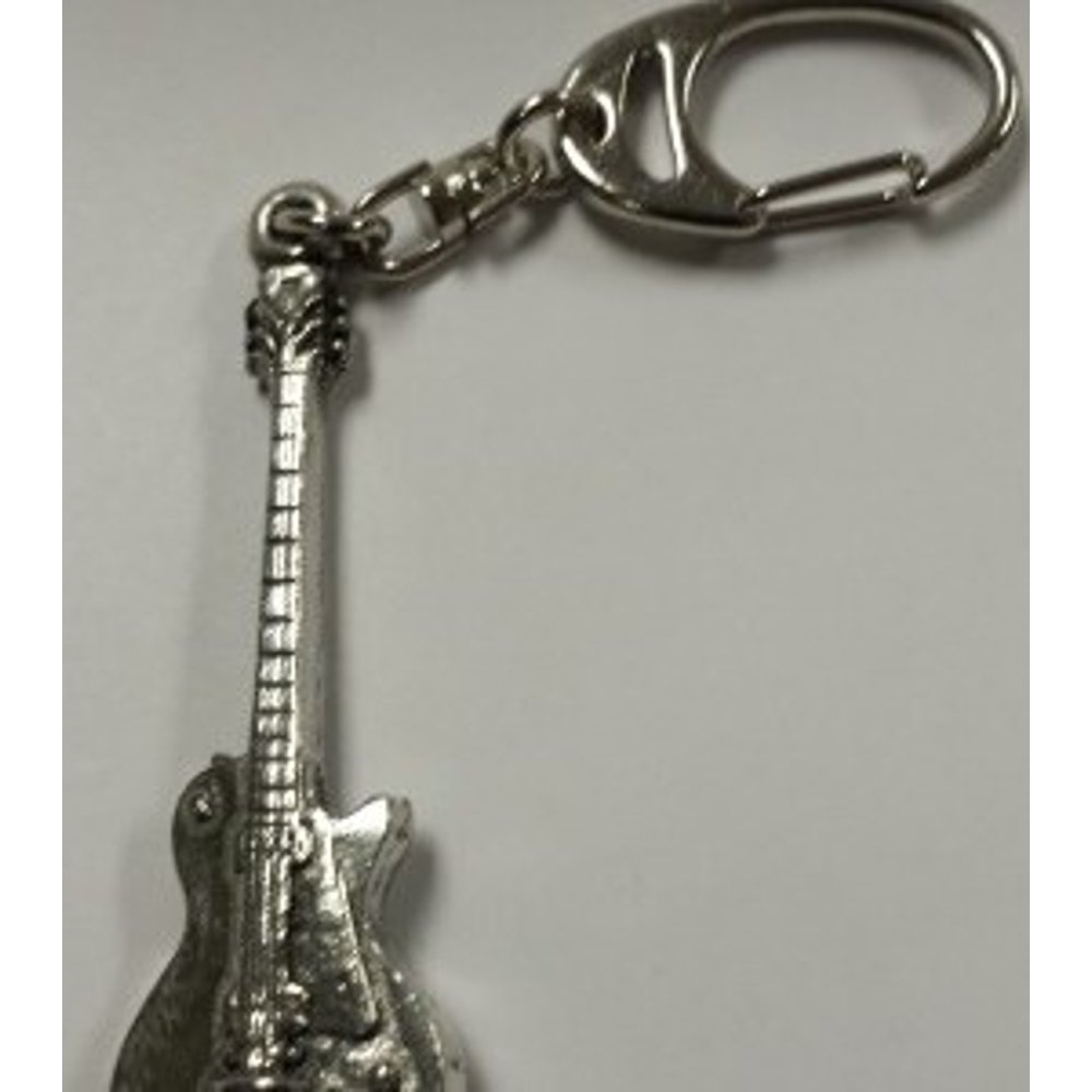 Music Gifts Gibson Guitar Pewter Keychain