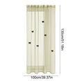 thumbnail image 3 of Uxgjfwu Solid Color Sheer Curtains, Double Layer Voile Window Panel with Butterfly Brooch, Decorative Translucent Drape for Living Room Bedroom Party Decor, 3 of 7