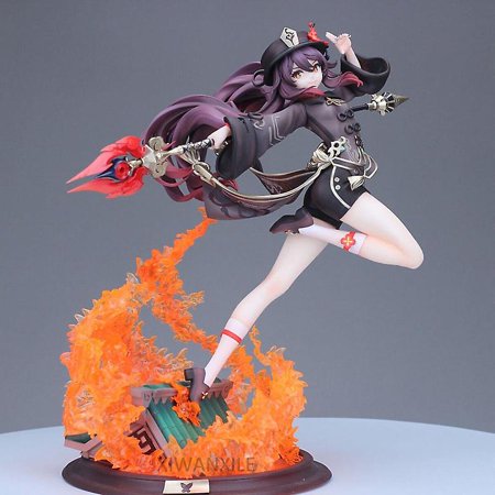 14cm Genshin Impact Paimon Anime Figure Hu Tao Action Figure Ganyu