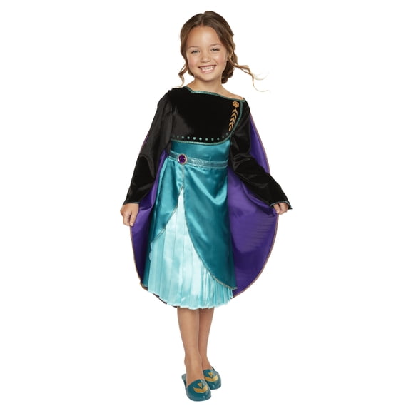 Disney Frozen 2 Queen Anna Dress - Outfit Fits Sizes 4-6X - Costume for Girls Ages 3 