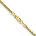 thumbnail image 3 of 14K Yellow Gold Spiga Wheat Chain Necklace 16 inch 2 mm Semi-Solid 3-Wire with Lobster Clasp, 3 of 4