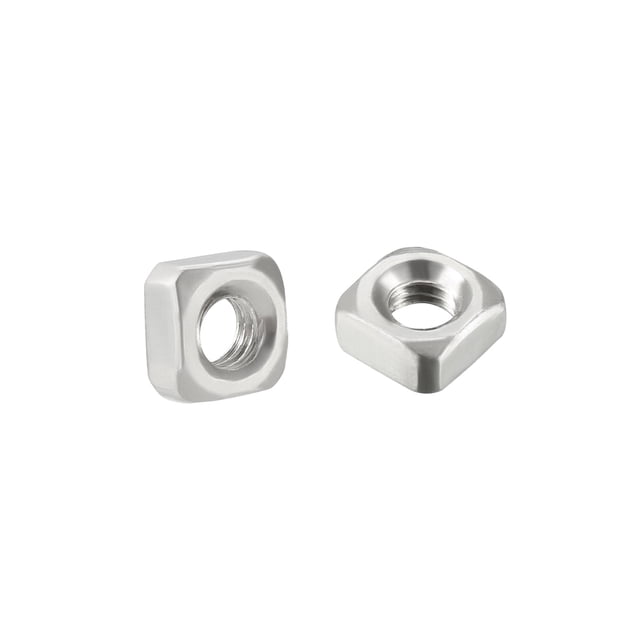 Unique Bargains M4 Square Nuts, 304 Stainless Steel Metric Coarse Thread Assortment Kit 50 Pcs