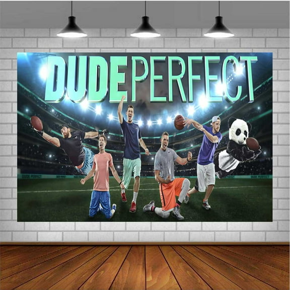 Dude Perfect Banner Poster Wall Decor Birthday Backdrop Background Party Supplies Taspestry