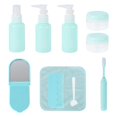 thumbnail image 1 of 10 in 1 Travel Bottles Portable Refillable Travel Containers Toiletry Bottles Sets for Shampoo Lotion Soap (Lake Blue), 1 of 3