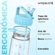thumbnail image 1 of HYDRATE Botella de Agua de 900 Ml con Pajita, Color Azul Cielo, Libre de BPA, Tapa Abatible, a Prueba de Caídas, Marcadores de Tiempo Motivacionales, Material Extra Resistente para el Gimnasio, 1 of 6