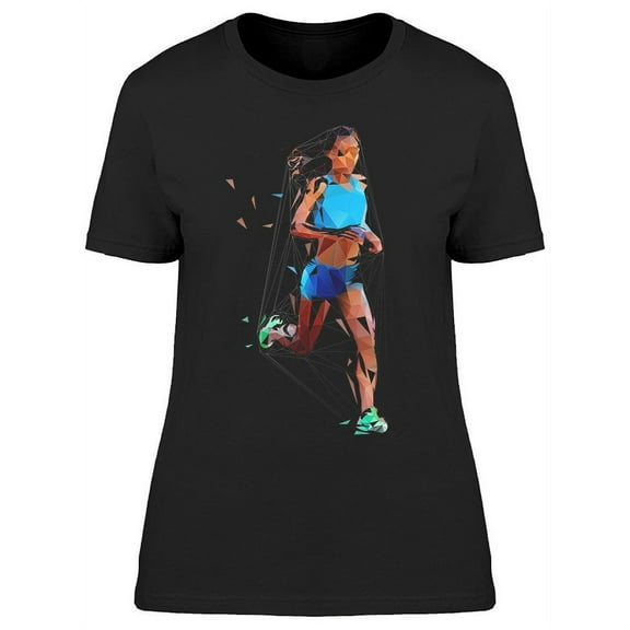 Running Woman Graphic T-Shirt Women -Image by Shutterstock, Female XX-Large
