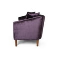 thumbnail image 3 of Noble House Currie Tufted Velvet Sofa, Blackberry, Dark Walnut, 3 of 12