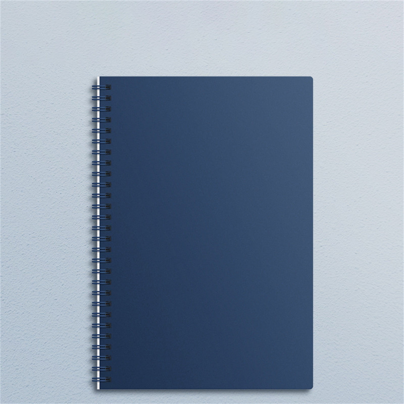VKLU A5 Spiral Notebook, Elegant Blue Ruled Notepad with Morandi Color Cover, Durable Wirebound Journal for University Studies & Professional Planning