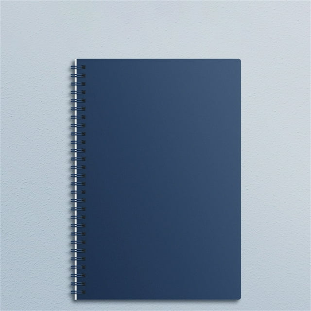 Meiiso Color A5 Notebook Blue Notebook for Recording, featuring a vintage-style Morandi blue cover with coil binding for easy page-turning. The A5-sized notebook includes thickened, lined inner pages designed to prevent ink bleed-through, making it ideal for journaling, studying, or note-taking. The durable PP cover adds a sophisticated touch, combining functionality with classic aesthetics.
