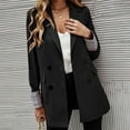 thumbnail image 6 of Casual Chic Women's Button Work Office Long-Sleeved Oxford Cloth Jacket for Any Occasion, 6 of 8