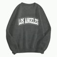 thumbnail image 4 of Towmus Women's Oversized Sweatshirt Los Angeles California Oversized Crewneck Pullover Hoodies Casual Knit Graphic Casual Tops Sweater, 4 of 5