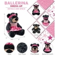 thumbnail image 3 of DolliBu Sitting Black Bear Stuffed Animal with Ballerina Dress Up Set - Cute Black Bear Plush Toy in Ballet Costume with Tutu Skirt, Headband, and Shirt for Kids and Adults - 9 Inches, 3 of 5