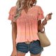 thumbnail image 2 of Camisas de Cuello de Tripulación de Manga Corta para las Mujeres Plisado Mangas de Ruffle, Cuello Redondo Casual Primavera Y Blusa de Verano, 2 of 7