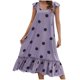 thumbnail image 1 of Vestido de Verano para las Mujeres de Moda Sexy Pliegue Impresión Cuello Redondo, Poliéster Spandex Casual para el Uso Diario Y de Primavera, 1 of 4