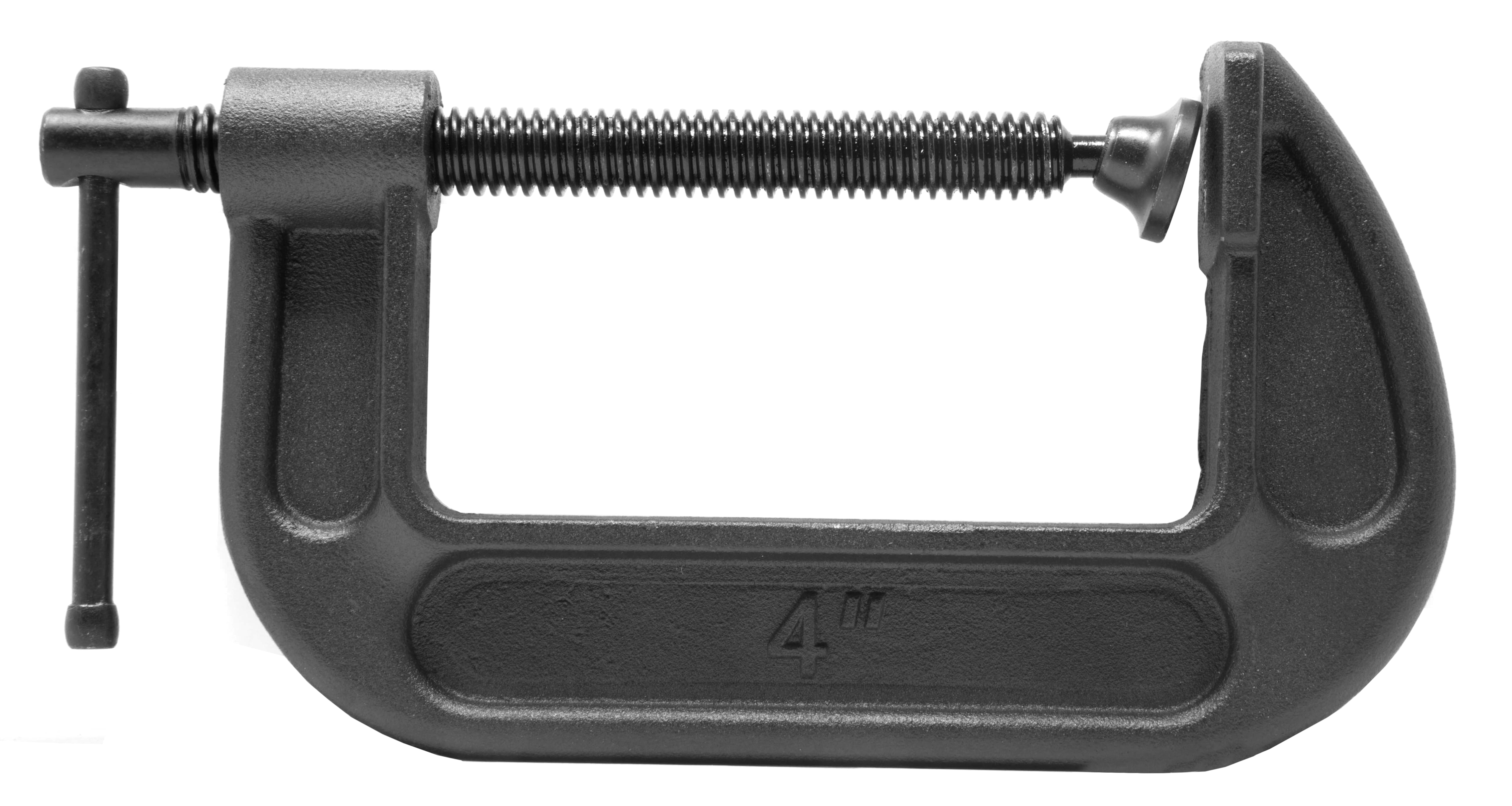 WEN Heavy-Duty Cast Iron C-Clamps with 4-Inch Jaw Opening and 2.2-Inch Throat, 2 Pack