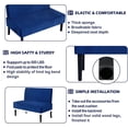 thumbnail image 5 of LAZZO 43" Mini Small Comfy Couch Armless Loveseat Sofa with USB Port, Blue, 5 of 8