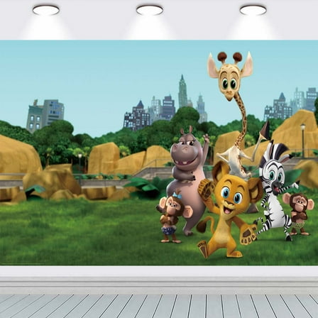 Madagascar Post school Wall Decor Birthday Banner Backdrop Background Party Supplies Taspestry