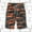 Orange, variant on Juslio Mens Shorts Lace-up Pockets Loose Comfy Cotton Linen Solid Casual Cargo Shorts for Men