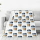thumbnail image 1 of Balery Coffee To Go Pattern Manta de Felpa Suave y Acogedora – Cobija de Franela Aterciopelada para Cama, Lavable y Cálida para Sofá, Mascotas, Transpirable-40"x30", 1 of 7