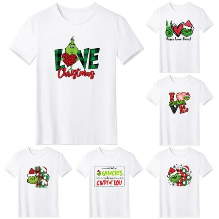 

MLFU Christmas Elf Family Matching Crew Tee Eversoft Shirts For Men Boys
