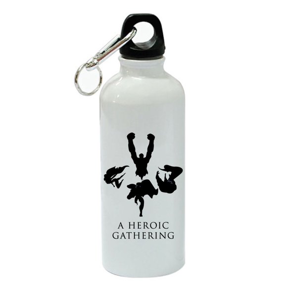 A Heroic Gathering White Aluminum Sports 20 oz Water Bottle