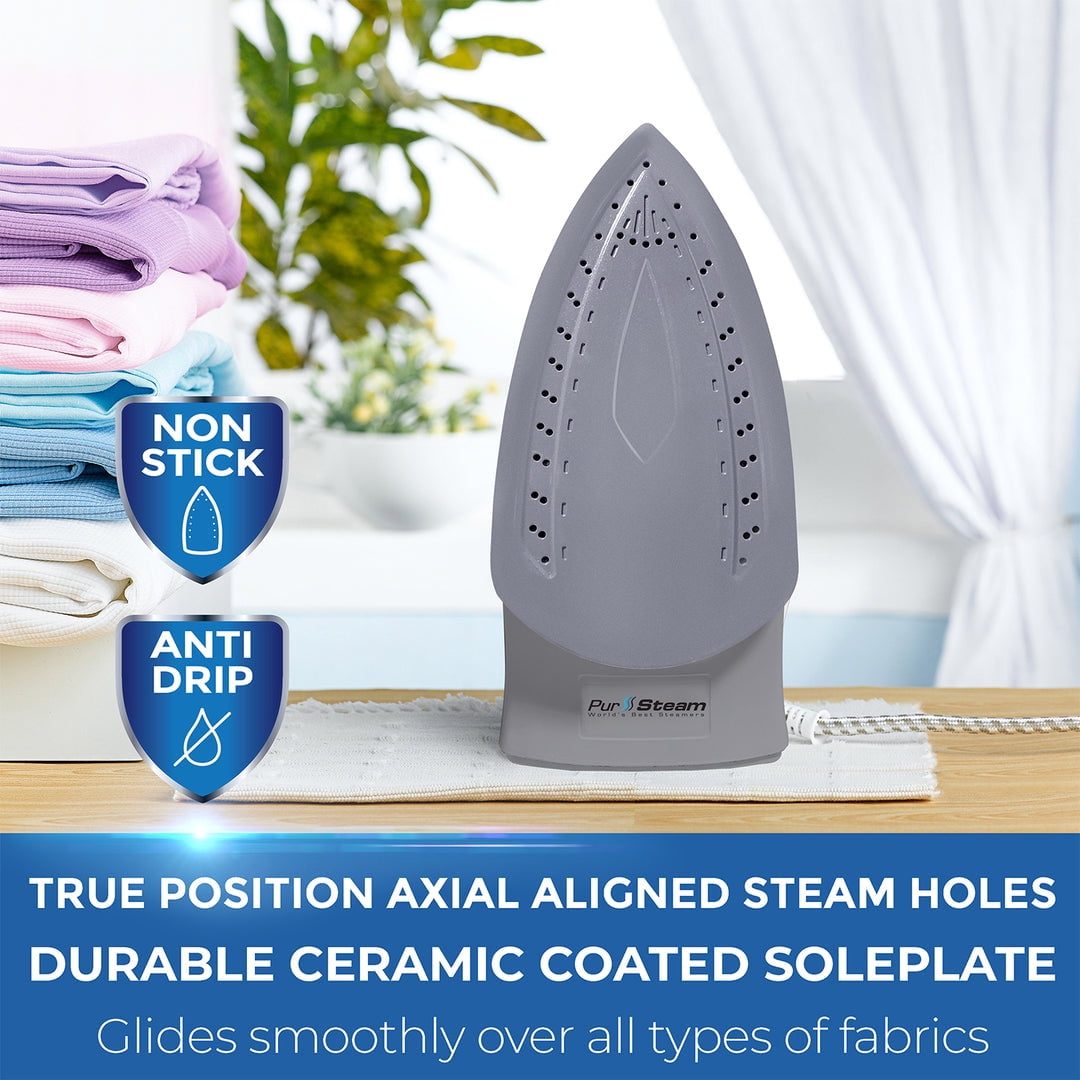 3-Way Details about PurSteam Professional Grade 1800-Watt Steam Iron with Digital LCD Screen 3-Way Details about PurSteam Professional Grade 1800-Watt Steam Iron with Digital LCD Screen