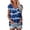 Blue, variant on Womens Summer Tops Womens Summer Tops Women Tie Dye Pattern Casual Printing Short Sleeves V Neck Loose TShirt Tops M