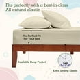 thumbnail image 4 of KOMFIT 800TC Egyptian Cotton Sheet Set Soft and Breathable - 4 Piece Bed Sheet Ivory Solid Twin - XL Size - 21" Deep Pocket, 4 of 5