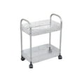 thumbnail image 6 of Rolling Storage Cart, Clear Acrylic Utility Carts with Wheels, Mobile Shelving Unit Bathroom Storage Trolley for Home Office,Clear,2 Tier, 6 of 6